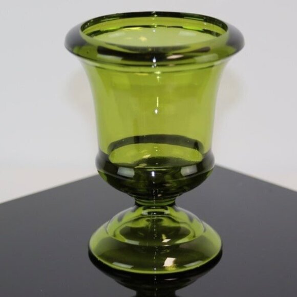 Vintage 70’s Olive Green Pedestal Vase - Picture 8 of 8